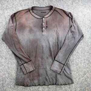 The Great China Wall Mens XXL Long Sleeve Henley Shirt